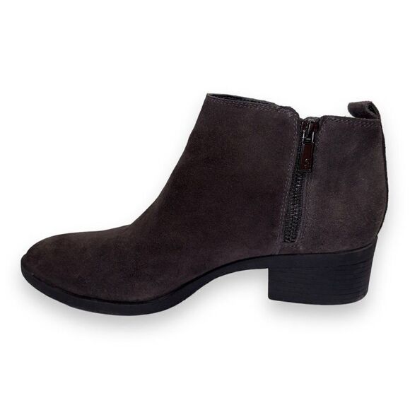 Kenneth Cole Levon Suede Ankle Zip Boots Grey Women's 8.5 - Picture 6 of 11